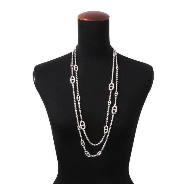 エルメス ネックレス シェーヌダンクル ファランドール 160 SV925シルバー HERMES ロングネックレス ジュエリー