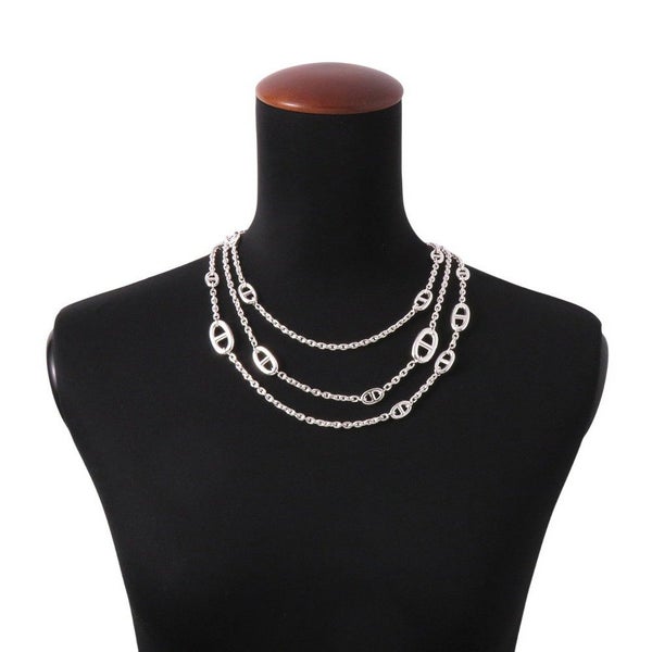 エルメス ネックレス シェーヌダンクル ファランドール 160 SV925シルバー HERMES ロングネックレス ジュエリー