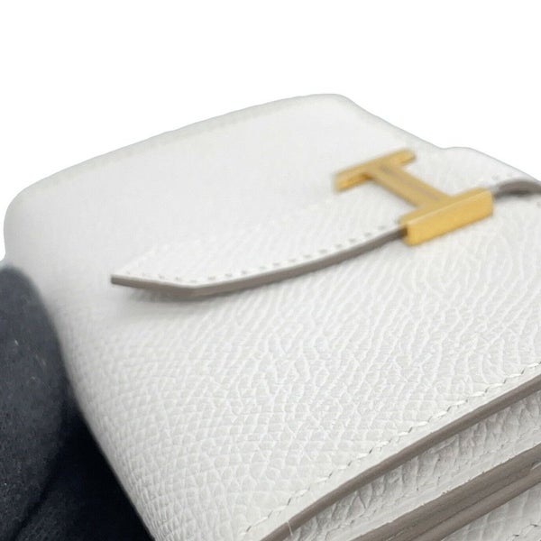 エルメス カードケース ベアン ミニ 小銭入れ付き グリスペール/ゴールド金具 エプソン B刻印 HERMES 名刺入れ コインケース