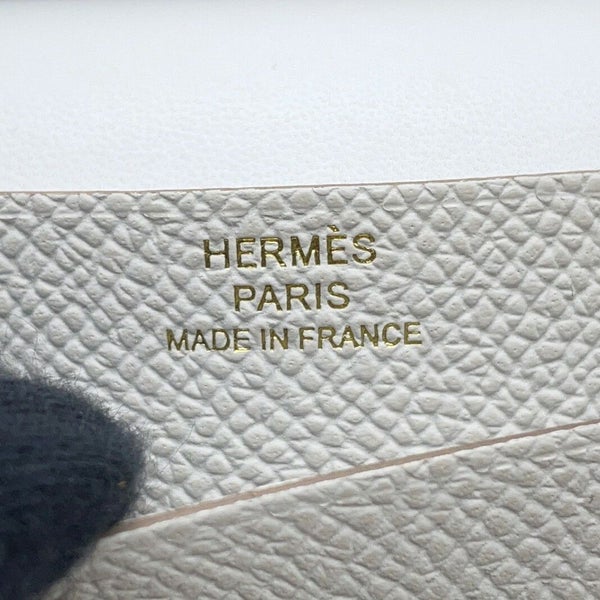 エルメス カードケース ベアン ミニ 小銭入れ付き グリスペール/ゴールド金具 エプソン B刻印 HERMES 名刺入れ コインケース