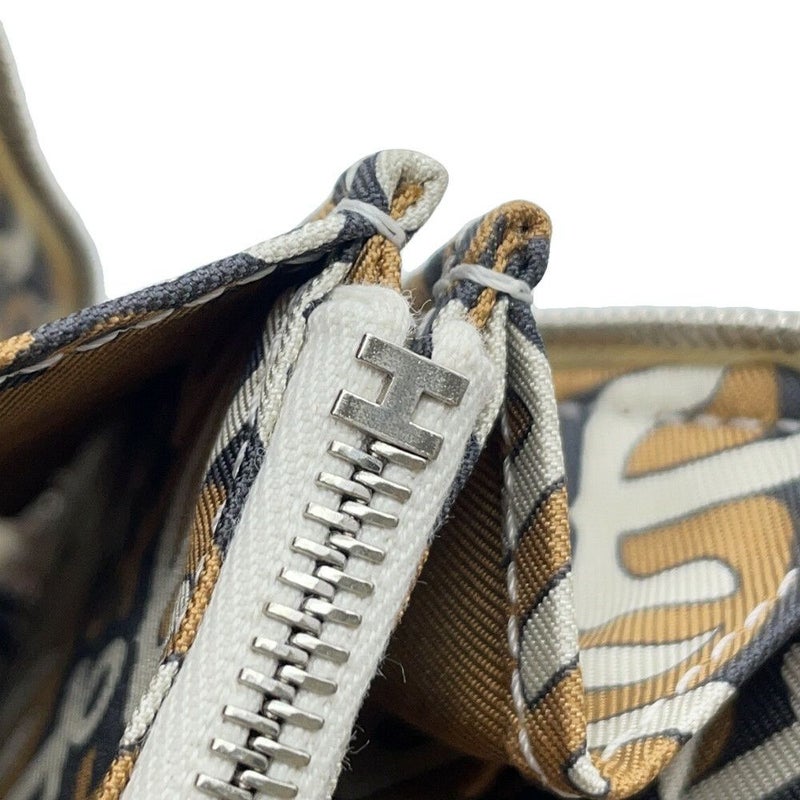 エルメス コインケース アザップコンパクト シルクイン クレ/シルバー金具 エプソン B刻印 HERMES