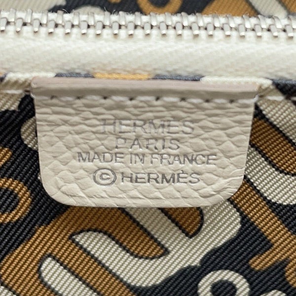 エルメス コインケース アザップコンパクト シルクイン クレ/シルバー金具 エプソン B刻印 HERMES