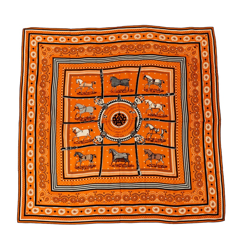 エルメス ストール カレ140 カレジェアン 馬着・バンダナ COUVERTURES ET TENUES DE JOUR BANDANA HERMES 2020年秋冬