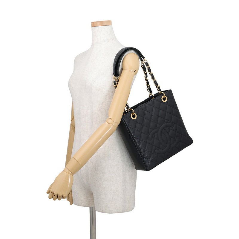 シャネル トートバッグ マトラッセ ココマーク PST A50994 CHANEL 黒