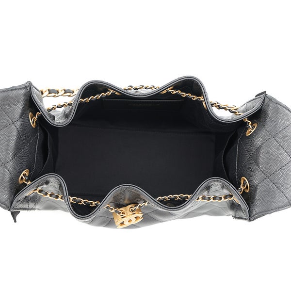 シャネル チェーンショルダーバッグ ココマーク CHANEL 25 スモール キャビアスキン AS5293 CHANEL 黒