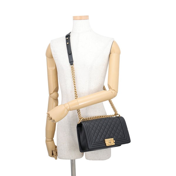 シャネル チェーンショルダーバッグ ボーイシャネル ココマーク A67086 CHANEL バッグ 黒