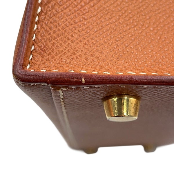 エルメス ハンドバッグ ケリー32 外縫い ゴールド/ゴールド金具 エプソン □F刻印 HERMES Kelly 2wayバッグ