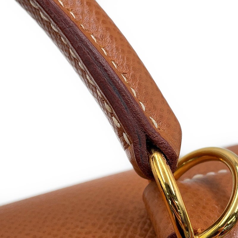 エルメス ハンドバッグ ケリー32 外縫い ゴールド/ゴールド金具 エプソン □F刻印 HERMES Kelly 2wayバッグ