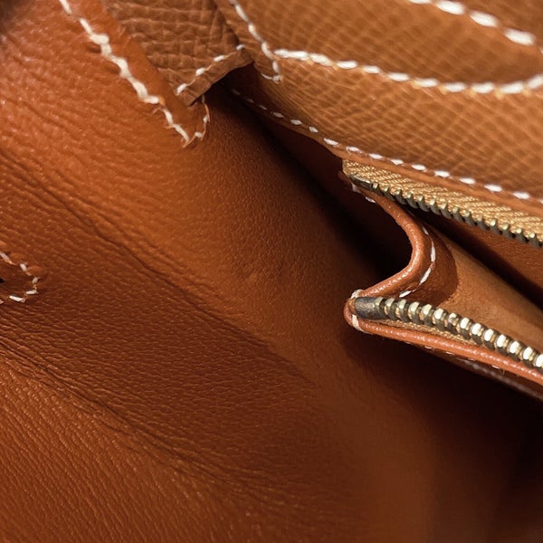エルメス ハンドバッグ ケリー32 外縫い ゴールド/ゴールド金具 エプソン □F刻印 HERMES Kelly 2wayバッグ