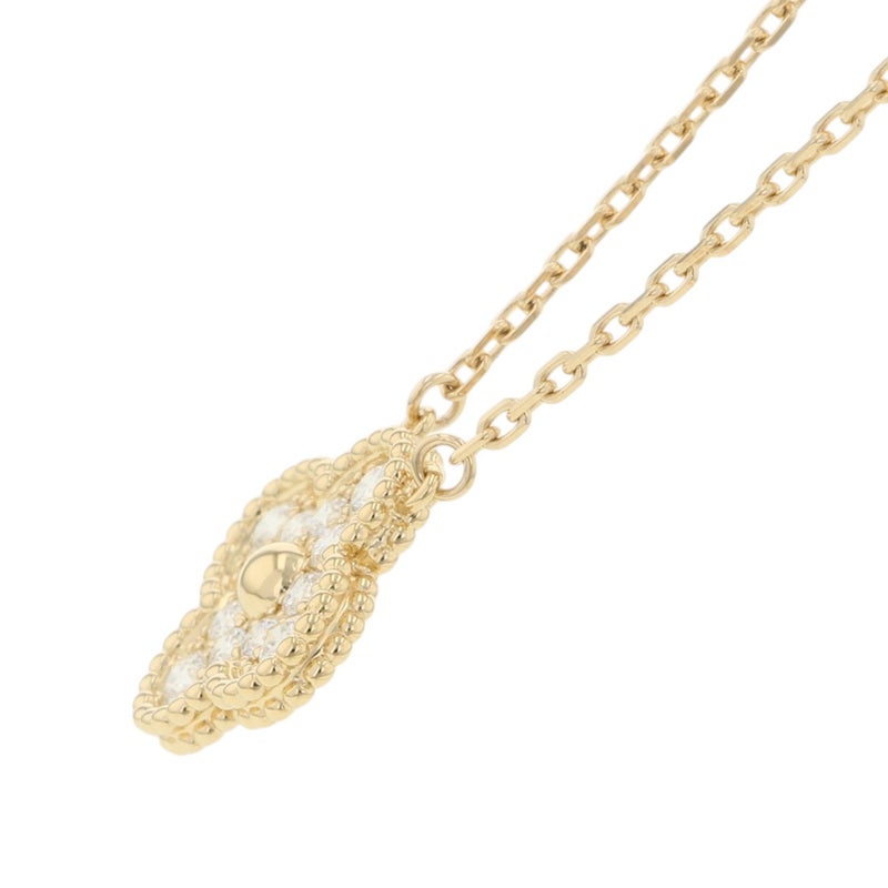 ヴァンクリ ネックレス ヴィンテージ アルハンブラ ペンダント ダイヤ 12P 計0.48ct K18PGピンクゴールド VCARA45300