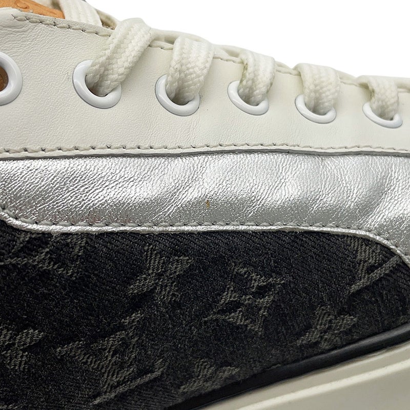 ルイヴィトン スニーカー モノグラム レザー/キャンバス メンズサイズ5 LOUIS VUITTON 靴 黒 白