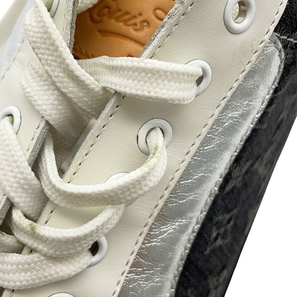 ルイヴィトン スニーカー モノグラム レザー/キャンバス メンズサイズ5 LOUIS VUITTON 靴 黒 白