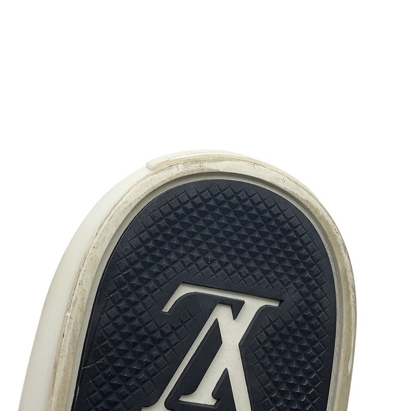ルイヴィトン スニーカー モノグラム レザー/キャンバス メンズサイズ5 LOUIS VUITTON 靴 黒 白