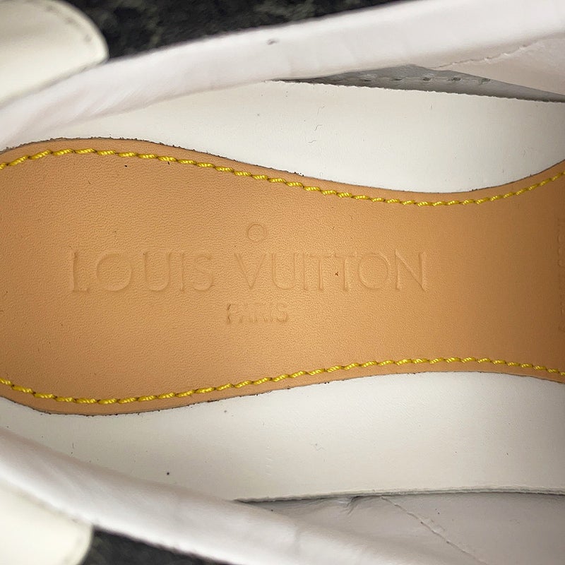 ルイヴィトン スニーカー モノグラム レザー/キャンバス メンズサイズ5 LOUIS VUITTON 靴 黒 白