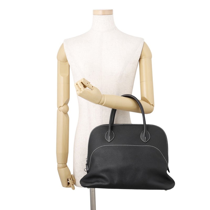 エルメス ボリード リラックス 35 ブラック/シルバー金具 エプソンスープル X刻印 HERMES 黒