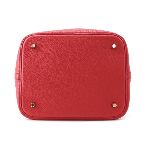 エルメス ハンドバッグ ピコタンロックMM ルージュカザック/ゴールド金具 トリヨンクレマンス C刻印 HERMES トートバッグ