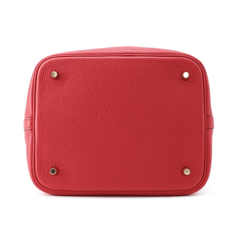 エルメス ハンドバッグ ピコタンロックMM ルージュカザック/ゴールド金具 トリヨンクレマンス C刻印 HERMES トートバッグ
