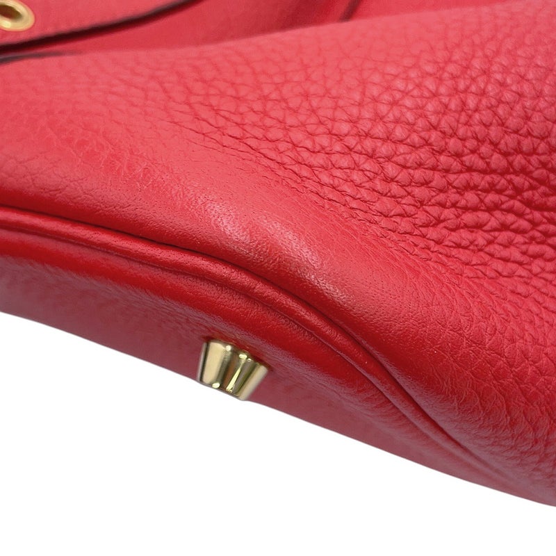 エルメス ハンドバッグ ピコタンロックMM ルージュカザック/ゴールド金具 トリヨンクレマンス C刻印 HERMES トートバッグ