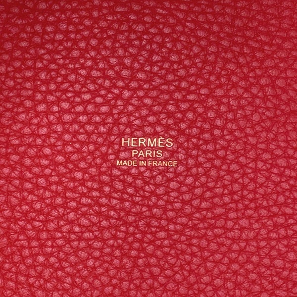 エルメス ハンドバッグ ピコタンロックMM ルージュカザック/ゴールド金具 トリヨンクレマンス C刻印 HERMES トートバッグ