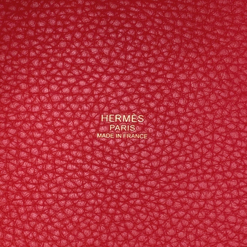 エルメス ハンドバッグ ピコタンロックMM ルージュカザック/ゴールド金具 トリヨンクレマンス C刻印 HERMES トートバッグ