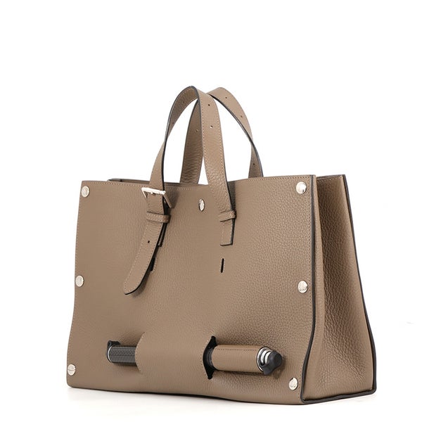 エルメス ハンドバッグ サックベロ エトゥープ/シルバー金具 トリヨンクレマンス HERMES バッグ