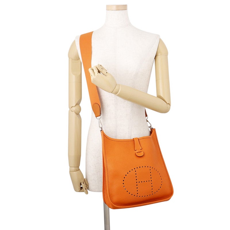 エルメス ショルダーバッグ エブリン1 PM オレンジ/シルバー金具 トリヨンクレマンス □J刻印 HERMES