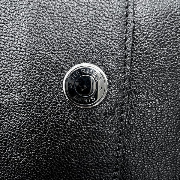 エルメス ジャケット シティ シェーヴル・グレネ レディースサイズ38 HERMES ブルゾン 黒