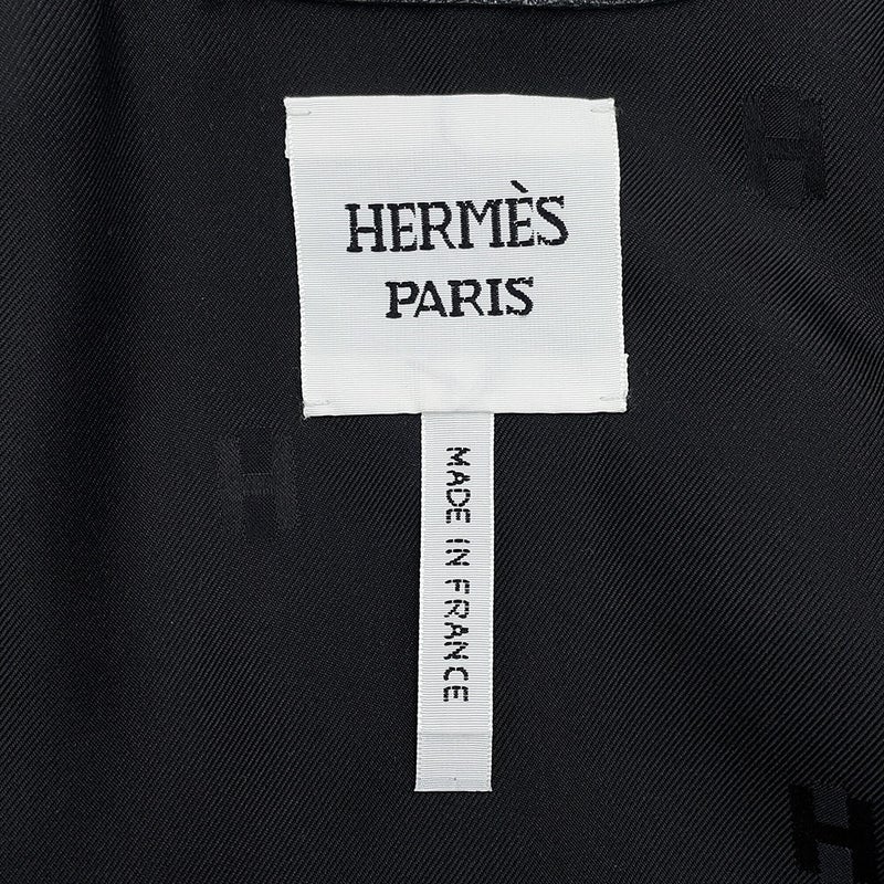 エルメス ジャケット シティ シェーヴル・グレネ レディースサイズ38 HERMES ブルゾン 黒