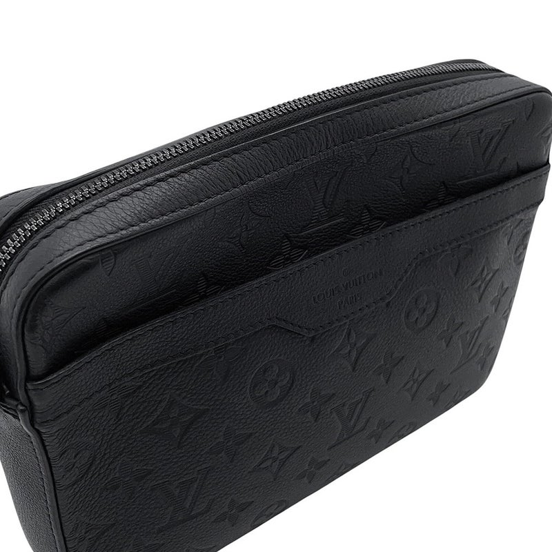 ルイヴィトン ショルダーバッグ モノグラム・シャドウ トリオ・メッセンジャー M46602 LOUIS VUITTON ブラック 黒