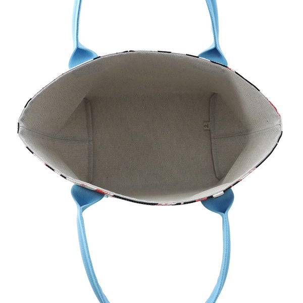 エルメス トートバッグ プティアッシュ ソーカバス  ライトブルー/マルチカラー/シルバー金具 トワルゴエラン