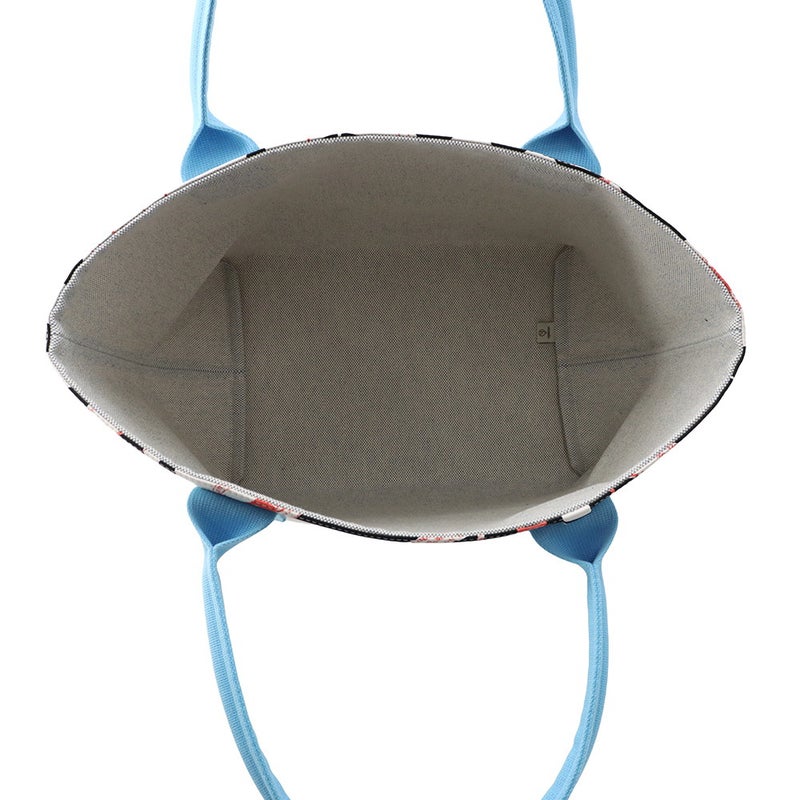エルメス トートバッグ プティアッシュ ソーカバス  ライトブルー/マルチカラー/シルバー金具 トワルゴエラン
