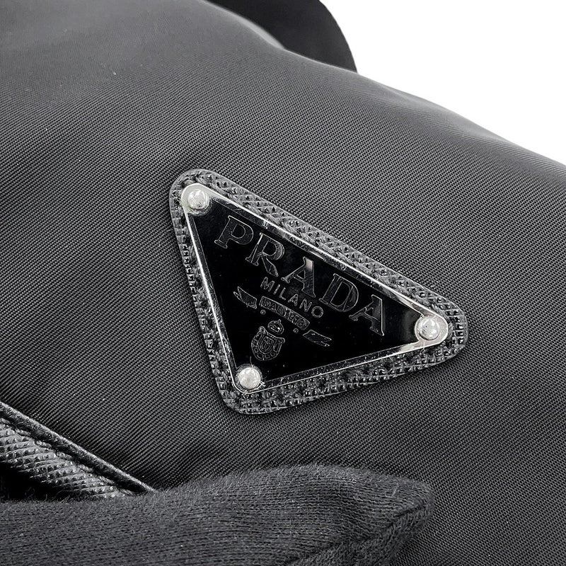 プラダ ショルダーバッグ サフィアーノレザー ナイロン 2VD769 PRADA 黒