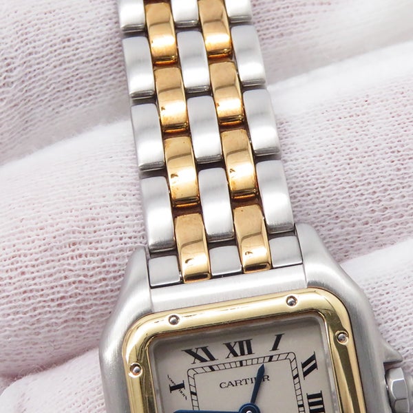 カルティエ パンテール 2ロウ SM W25029B6 Cartier 腕時計 アイボリー文字盤 クォーツ