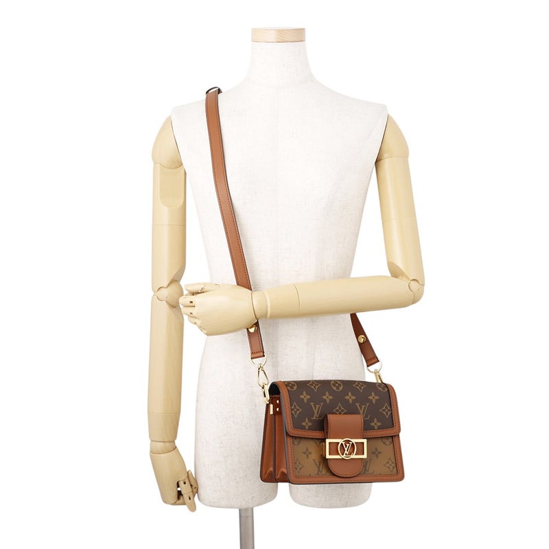 ルイヴィトン ショルダーバッグ モノグラム・リバース ドーフィーヌ MINI M45959 LOUIS VUITTON 黒 ブラック