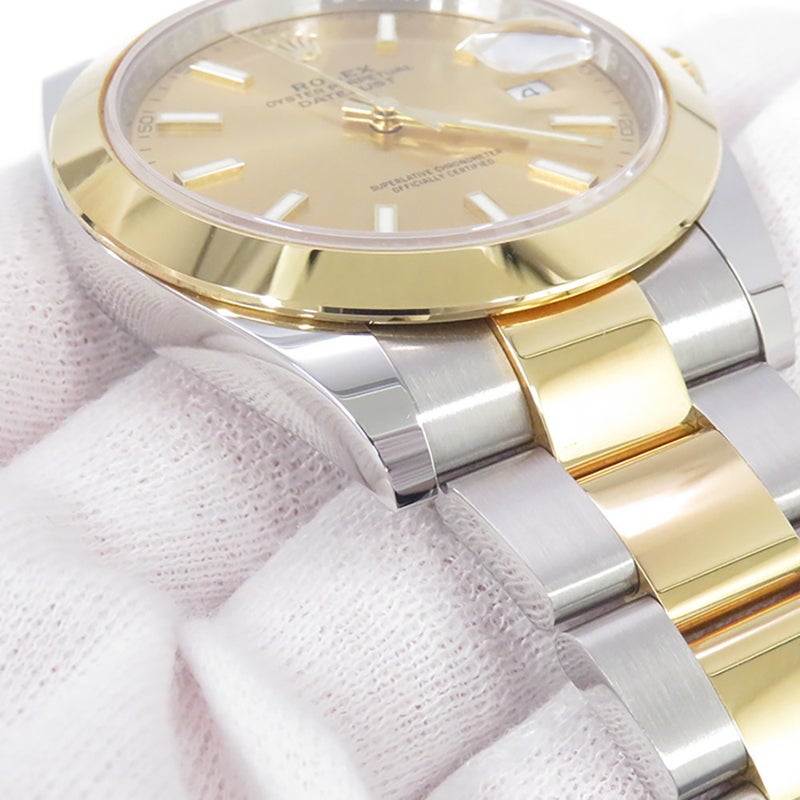 ロレックス デイトジャスト41 SS/K18YG ランダムシリアル ルーレット 126303 ROLEX 腕時計 シャンパン文字盤