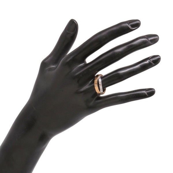 カルティエ リング ビーラブ リング LOVE ダイヤモンド 52P 計0.19ct K18PG/K18WG リングサイズ52 B4094650 Cartier 指輪