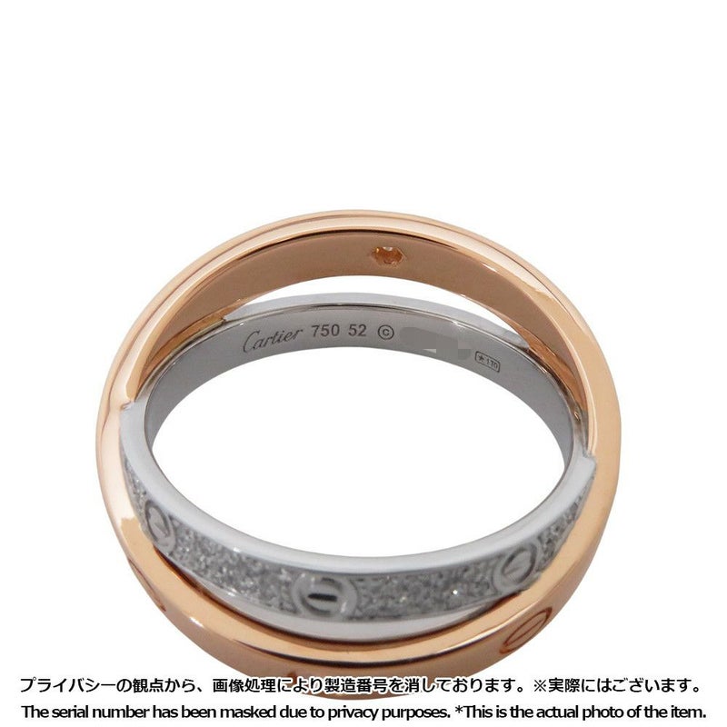 カルティエ リング ビーラブ リング LOVE ダイヤモンド 52P 計0.19ct K18PG/K18WG リングサイズ52 B4094650 Cartier 指輪