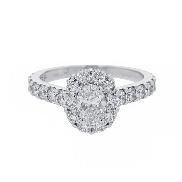 グラフ リング アイコン オーバルカット リング ダイヤモンド 0.51ct K18WG リングサイズ約9号 RGR619 GRAFF 指輪