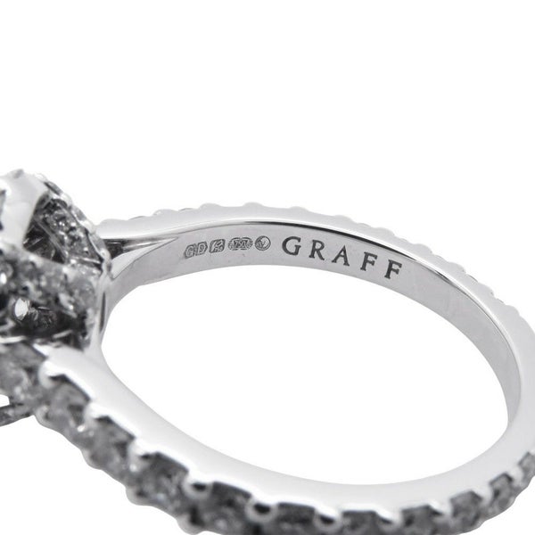 グラフ リング アイコン オーバルカット リング ダイヤモンド 0.51ct K18WG リングサイズ約9号 RGR619 GRAFF 指輪