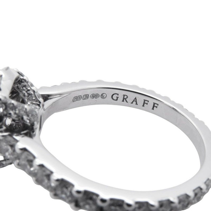 グラフ リング アイコン オーバルカット リング ダイヤモンド 0.51ct K18WG リングサイズ約9号 RGR619 GRAFF 指輪