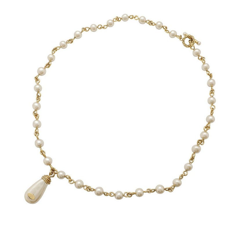 シャネル ロングネックレス ヴィンテージ ココマーク フェイクパール 94 A CHANEL