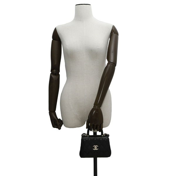 シャネル ハンドバッグ マトラッセ ココハンドル ミニミニ キャビアスキン AP4244 2wayチェーンショルダーバッグ 黒