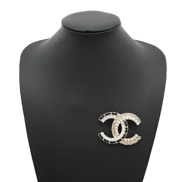 シャネル ブローチ ココマーク チェーンモチーフ フェイクパール ラインストーン B22 B AB8609 CHANEL アクセサリー