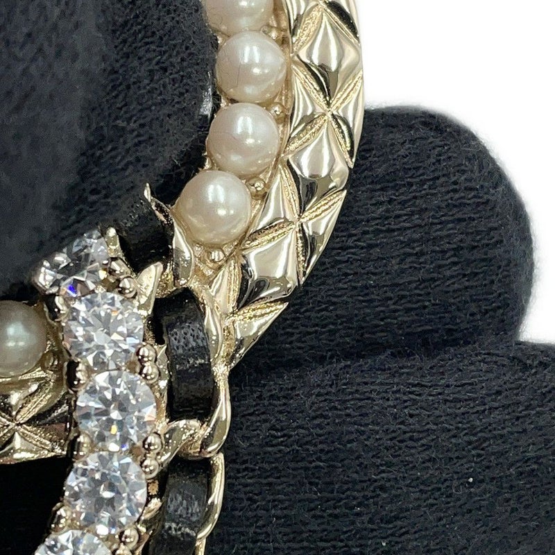 シャネル ブローチ ココマーク チェーンモチーフ フェイクパール ラインストーン B22 B AB8609 CHANEL アクセサリー