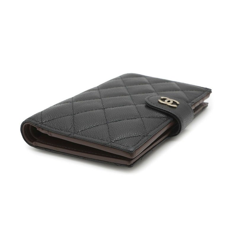 シャネル パスポートケース マトラッセ ココマーク 財布 キャビアスキン AP3791 CHANEL 黒