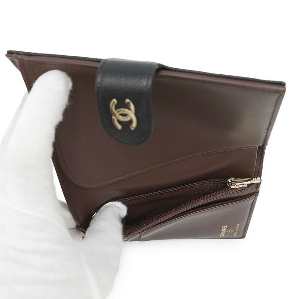 シャネル パスポートケース マトラッセ ココマーク 財布 キャビアスキン AP3791 CHANEL 黒
