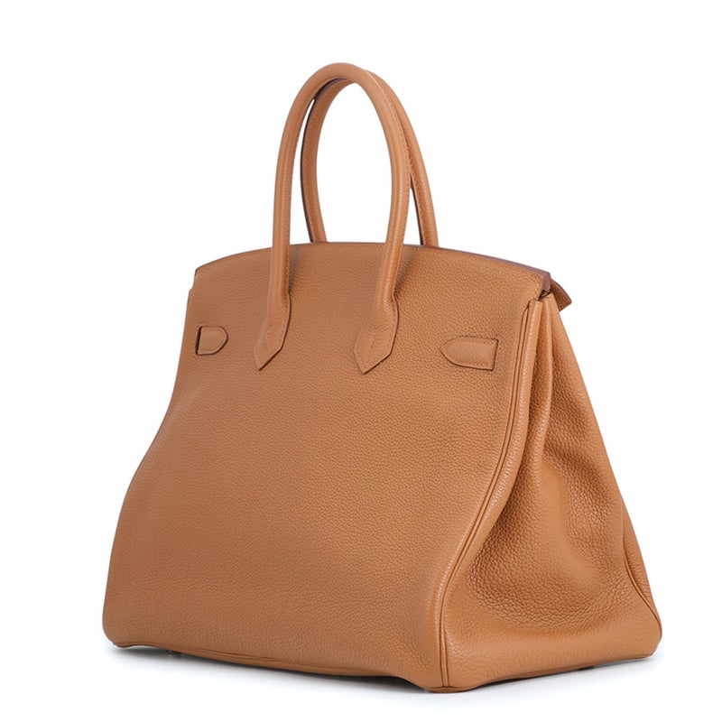 エルメス バーキン35 オフィサー ゴールド/ジョーヌアンブル/シルバー金具 トゴ/スイフト C刻印 HERMES Birkin ハンドバッグ