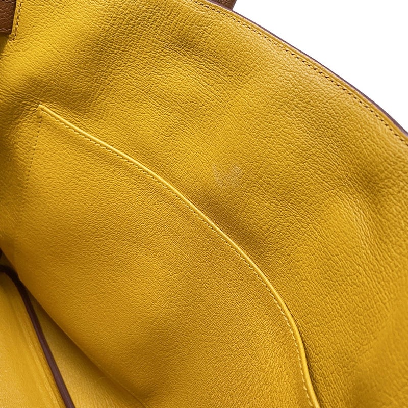 エルメス バーキン35 オフィサー ゴールド/ジョーヌアンブル/シルバー金具 トゴ/スイフト C刻印 HERMES Birkin ハンドバッグ