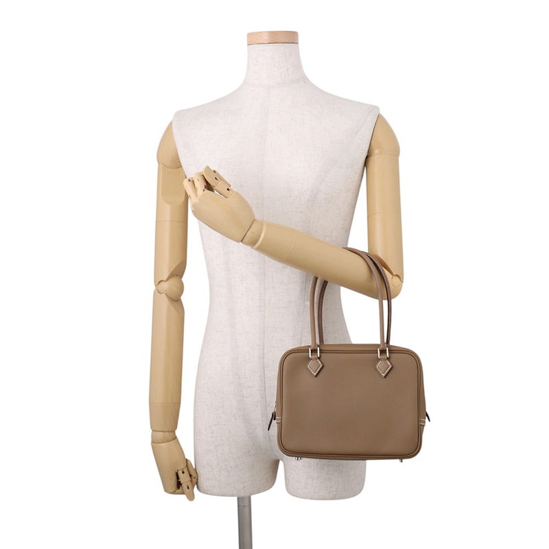 エルメス ハンドバッグ プリュム ミニ エトゥープ/シルバー金具 スイフト G刻印 HERMES バッグ