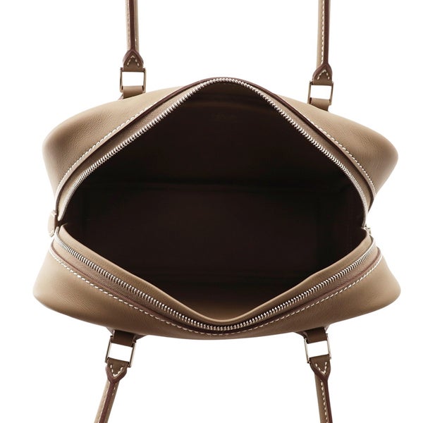 エルメス ハンドバッグ プリュム ミニ エトゥープ/シルバー金具 スイフト G刻印 HERMES バッグ